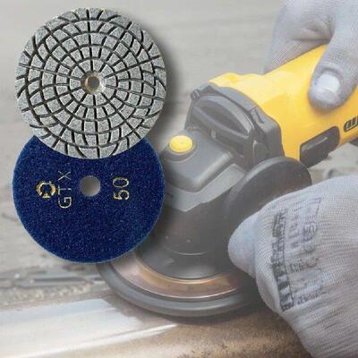 2 Pcs 100mm/4inch Diamond Polishing Pad 50-500 Grit