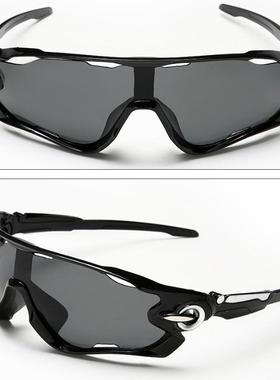 2024新款户外骑行男女运动跑步太阳镜山地自行车防风炫彩