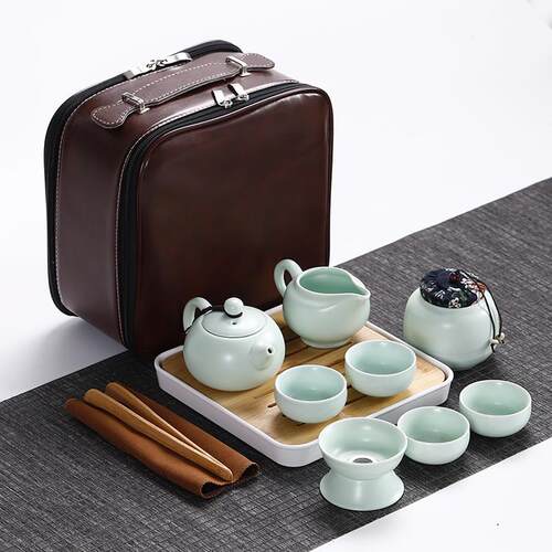 高档定窑旅行夫茶具小套装一四壶杯可携式包户家用简约外办功公茶