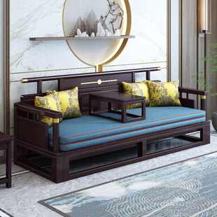 罗汉床新中式实木中国风现代简约禅意小户型客厅伸缩推拉床塌炕几