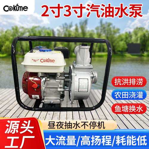 2寸3寸汽油水泵WP20外贸汽油水泵WP30小型家用农业灌溉抽水泵