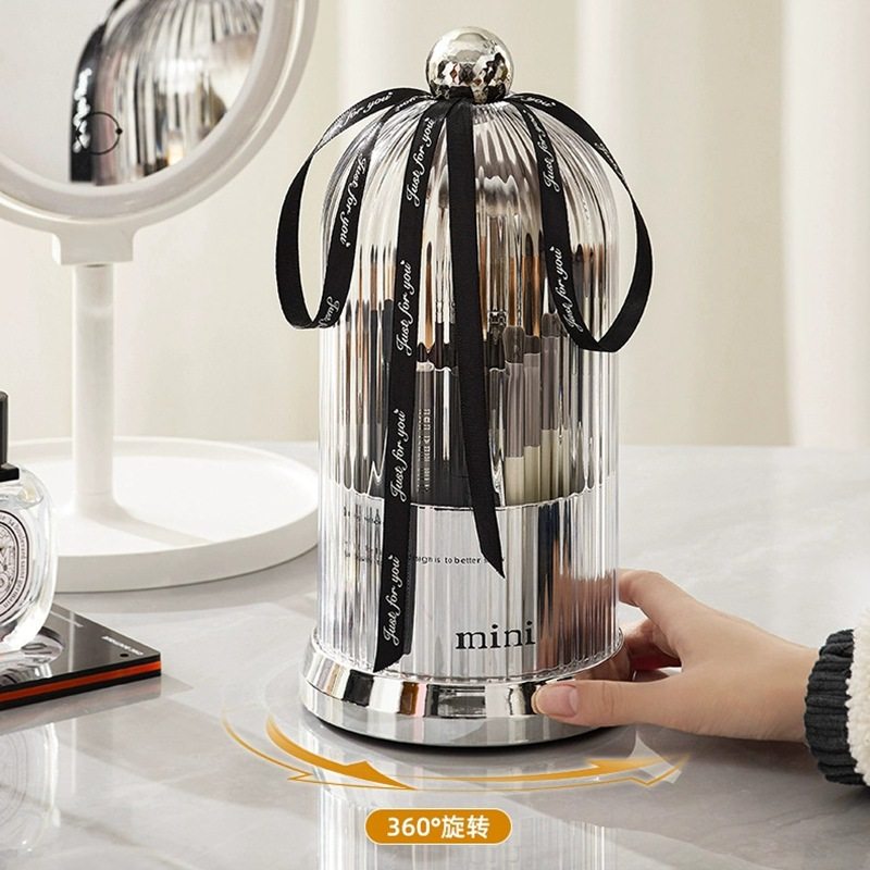 化妆刷收纳筒旋转防尘带盖化妆品收纳盒散粉眉笔眼影刷子桶高颜值,收纳整理,化妆刷收纳盒/桶,淘宝优惠券,粉丝福利购,淘宝优惠卷