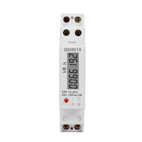 DDS6619-002 智能液晶数显单相导轨式电能表1P 电度表30A 60A230V