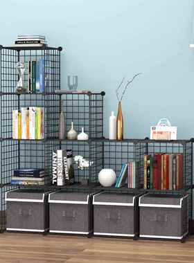 多层简易铁网BC-铁网物架铁网格架简约组合物客厅卧储室简易置书