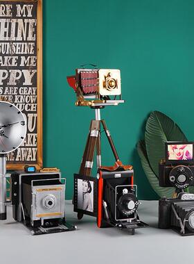 老式复古怀旧老物件照相机模型金属工艺品摆设摆件摄影道具样板间