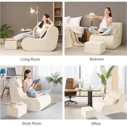 亚马逊压缩沙发高密度泡沫沙发脚凳懒地板阅读椅Compressed sofa