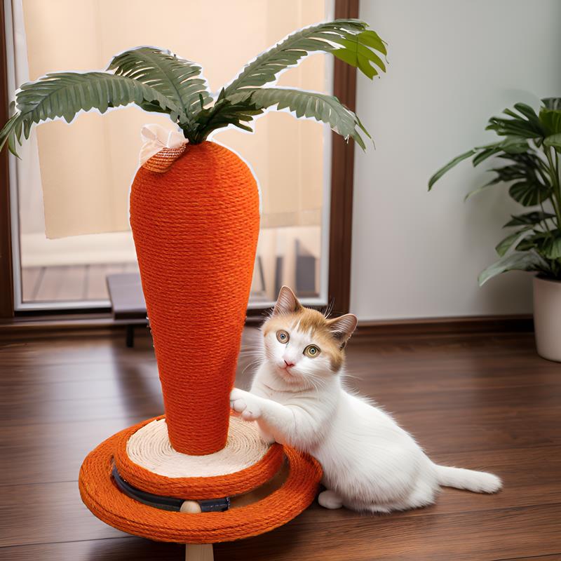 猫抓板猫爬架一体耐磨不掉屑胡萝卜立式剑麻猫抓柱磨爪器猫咪玩具