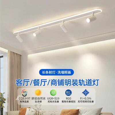 明装射灯客厅家用2025新款无主灯气氛灯长条衣帽间专用led轨道灯
