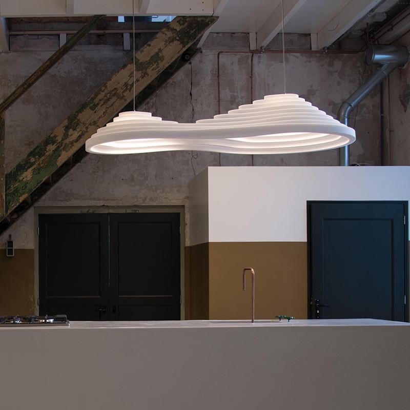 客厅艺术梯田复式楼大吊灯酒店别墅挑空售楼部飞机吊灯山脉创意灯