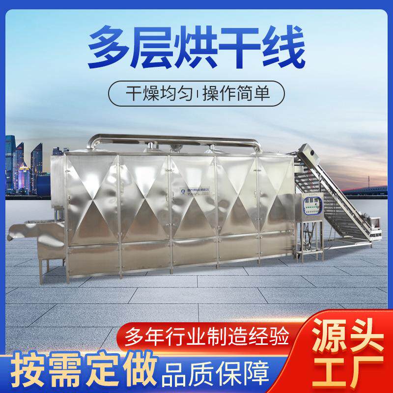 不锈钢隧道炉烘干线水果猪肉铺食品烘干设备全自动热风循环烘干机