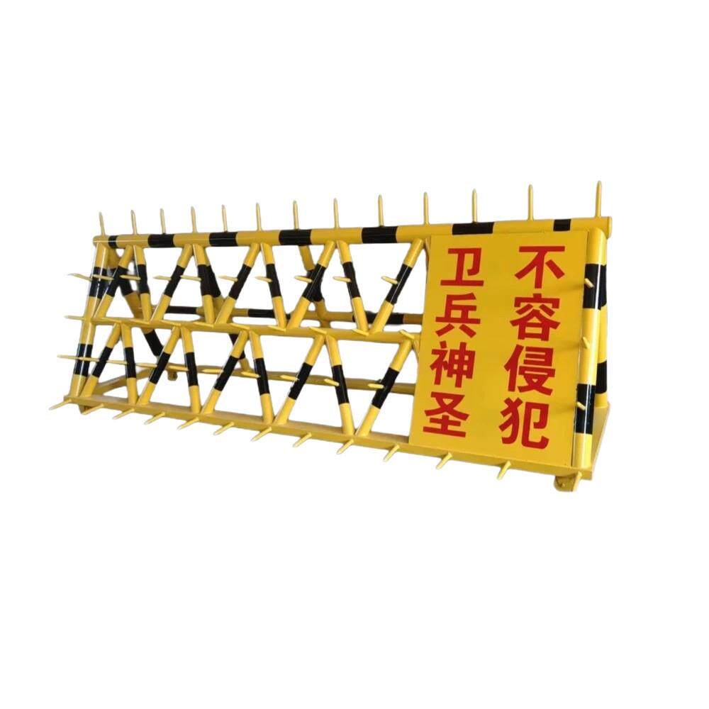 电动拒马防冲撞护栏厂家学校门口挡车路障护栏遥控自动挡车器