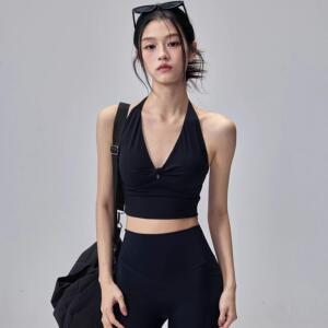 VALVOELITE一体式运动内衣女防震挂脖美背瑜伽背心跑步健身文胸新