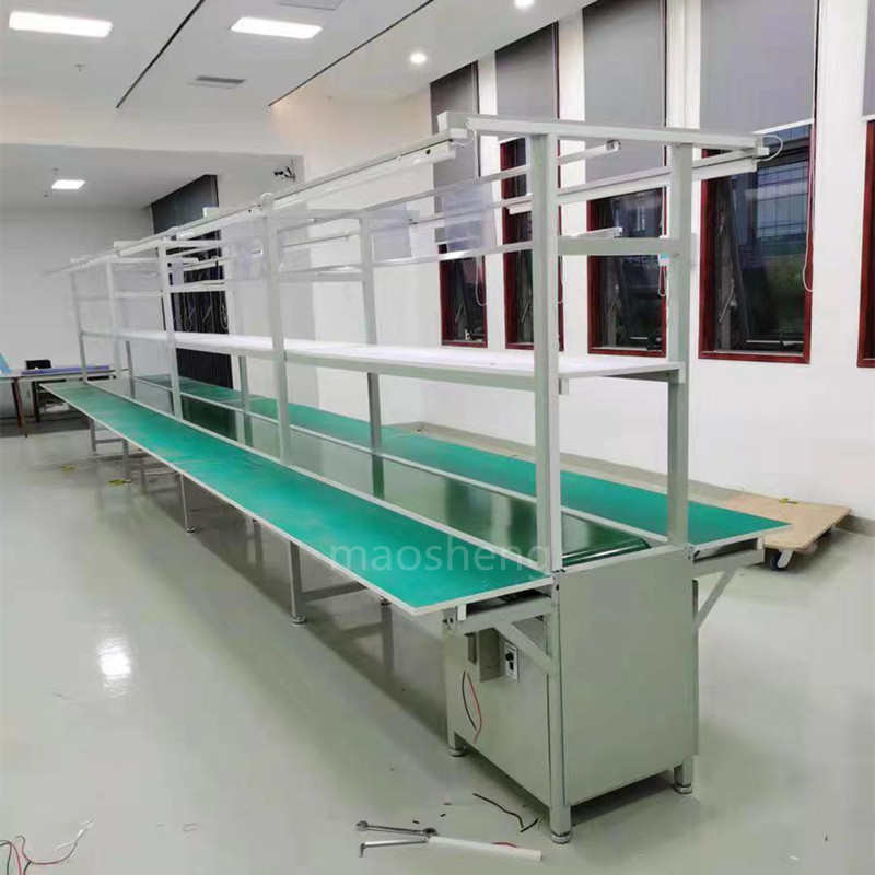 流水线输送带自动化生产线皮带输送机传送带铝材拉线防静电工作台