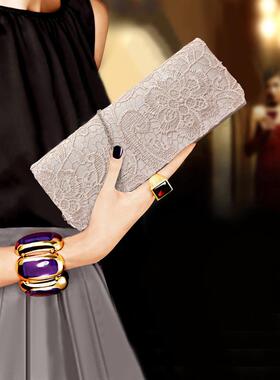 潮牌韩版复古手拿包女新款潮宴会晚宴包斜跨链条小包百搭女包单肩