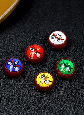 2026工艺品紫砂朱砂唐卡双面佛像DIY配珠配饰手串散珠配件