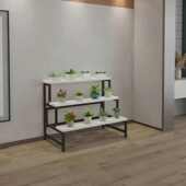 防水花架架多多层防锈肉简约阳台花架庭院落地铁室内阶梯式 艺盆栽