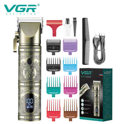 VGR697跨境新款复古理发器男士渐变油头电推剪批发理头发电推子