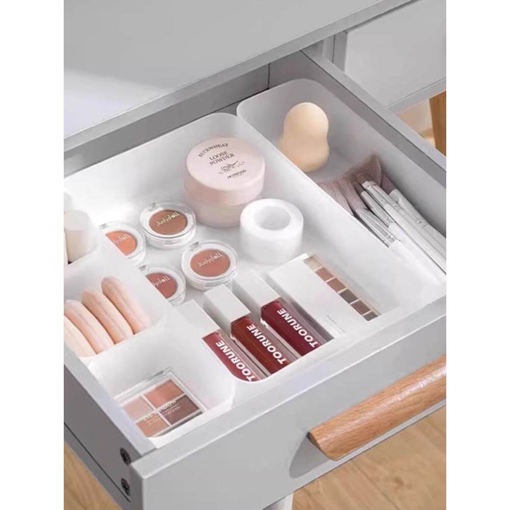 抽屉收纳盒分隔内置化妆品整理分格厨房桌面下餐具办公分类小盒子