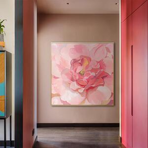 花晨月夕 现代简约客厅装饰画卧室走廊餐厅壁画粉色花朵墙画挂画