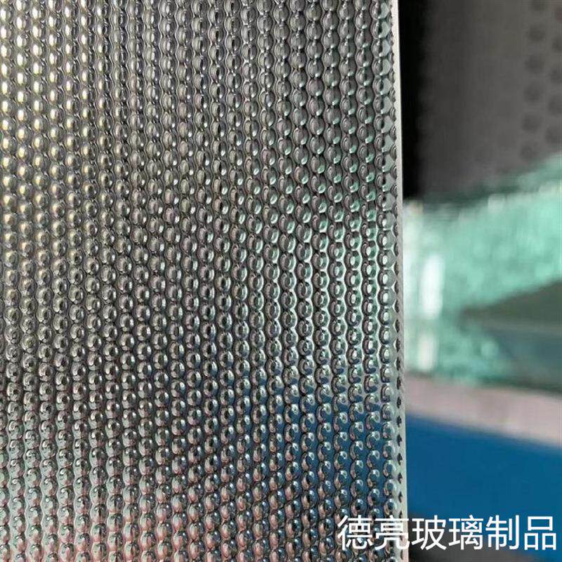 圆形太阳能光伏发电玻璃蚀刻酸蚀透明钢化玻璃超白布纹玻璃面板