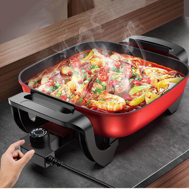 电火锅家用电热锅炒菜锅韩式多功能电热锅电炒一体锅爆炒蒸煮