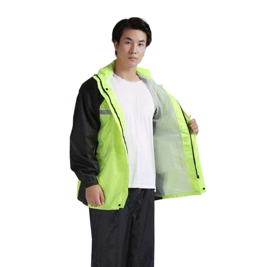 反光分体式雨衣工作服防暴雨式快递园林反光骑行雨衣雨裤套装批发