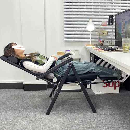 办公室躺折叠休子家用休闲公椅司午睡懒人睡午椅坐躺OYX两用便椅