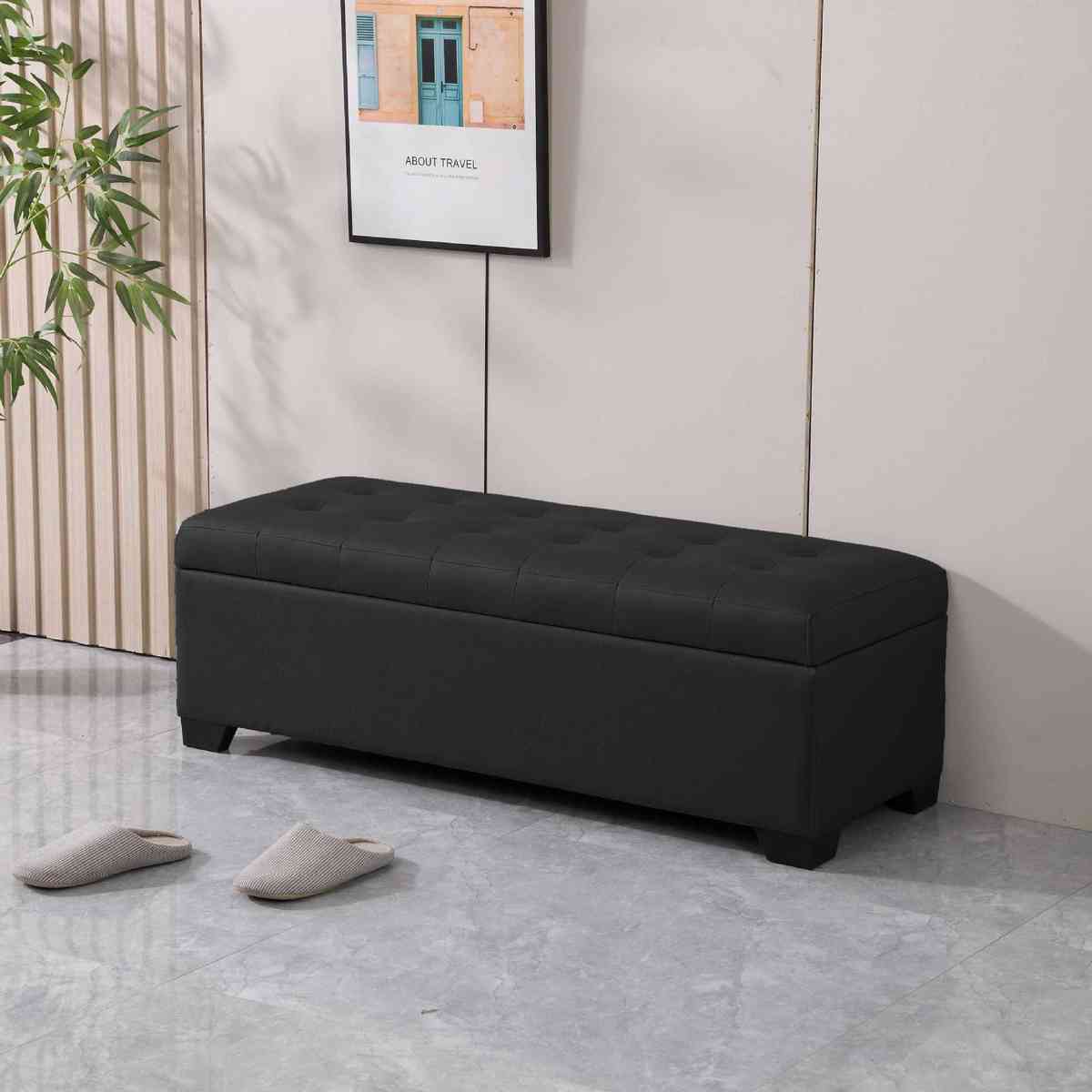 换鞋凳家用门口轻奢收纳凳长条沙发凳长方形床榻床尾凳卧室储物凳