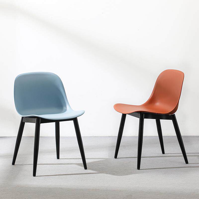 北欧风家餐厅简约时尚现代设计师凳靠背咖啡学习网红化妆塑料椅子