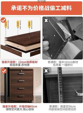 文件柜资料柜带见详情纳子锁办桌下收柜储物公柜木质矮柜办公室置