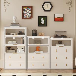 钢制抽屉收纳柜客厅餐厅储物斗柜沙发置物柜靠墙餐边柜电视侧边柜