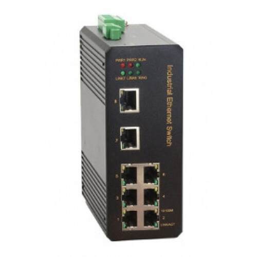 迈威MIEN5208-2M-ST02 2光6电百兆网管型工业以太网交换机