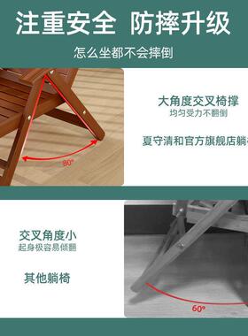 竹躺椅午折午休懒人阳叠台家用休闲可坐人可躺成睡老人靠背凉LGS
