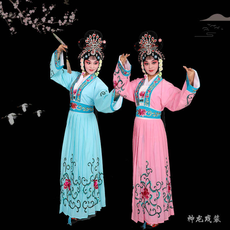 戏服京豫剧花旦戏曲服装 古装衣女青衣水袖舞蹈反串天女散花服装