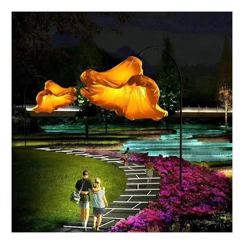 人体动态感应牵牛花路灯网红款声控感应开花景观灯亮化装饰造型灯
