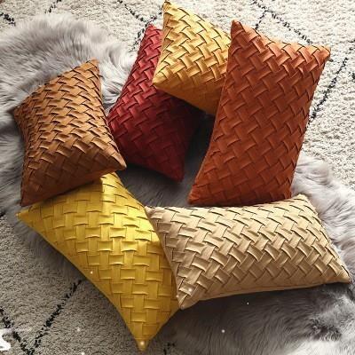 Cushion cover handmade deerskin velvet woven pillowcase 枕套