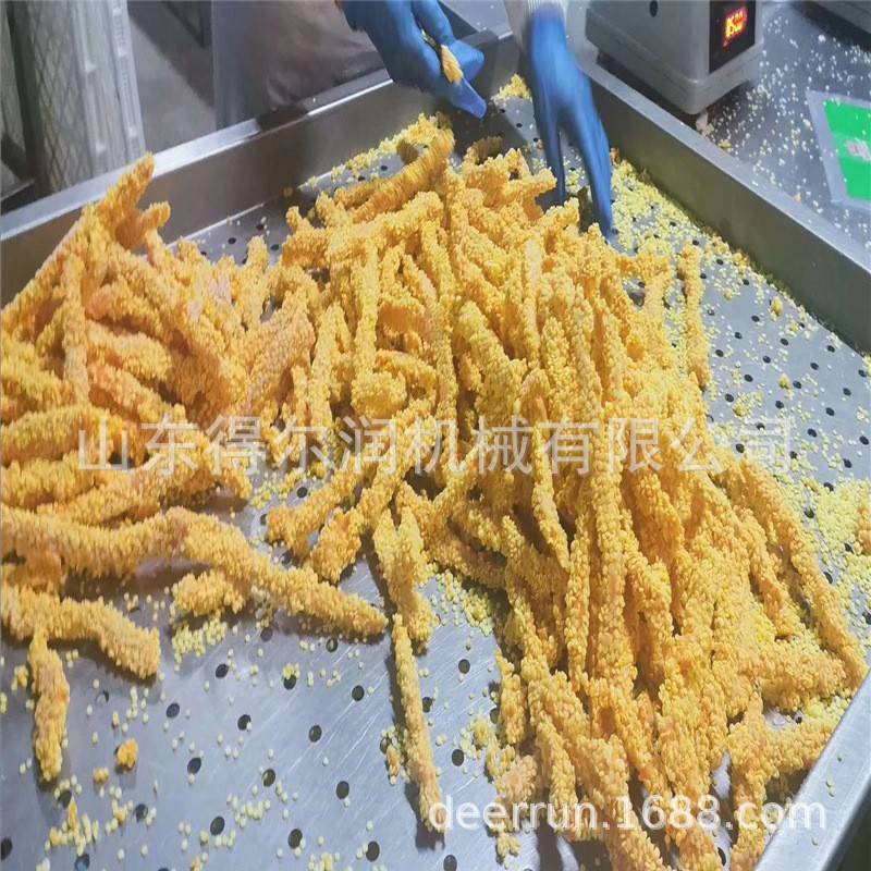 质优价廉四川小酥肉上浆上粉油炸生产线DR-600型滚筒上粉机器