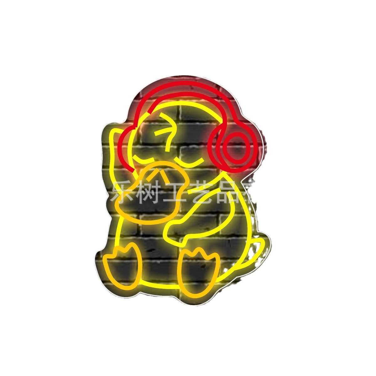 LED霓虹灯电竞房布置氛围灯挂墙创意酒吧装饰灯卡通小灯牌