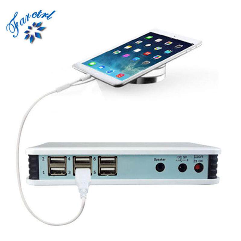 一拖六智能手机充电防盗器断线报警器柜台真机演示防盗展示架底座