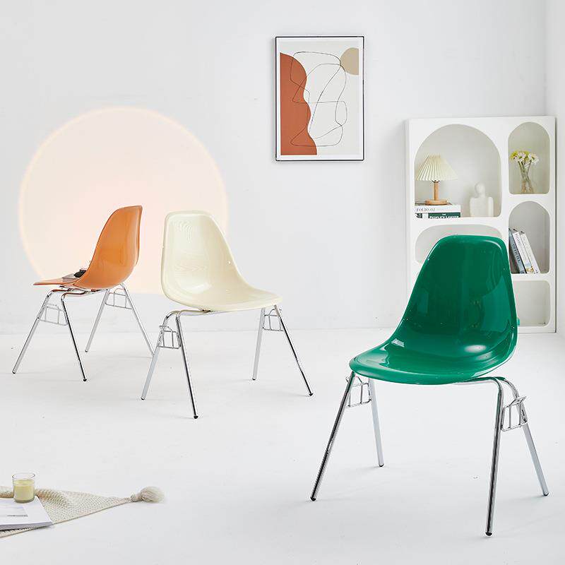 新款直销家用伊姆斯餐椅网红铁艺靠背复古怀旧餐桌椅餐厅咖啡店可