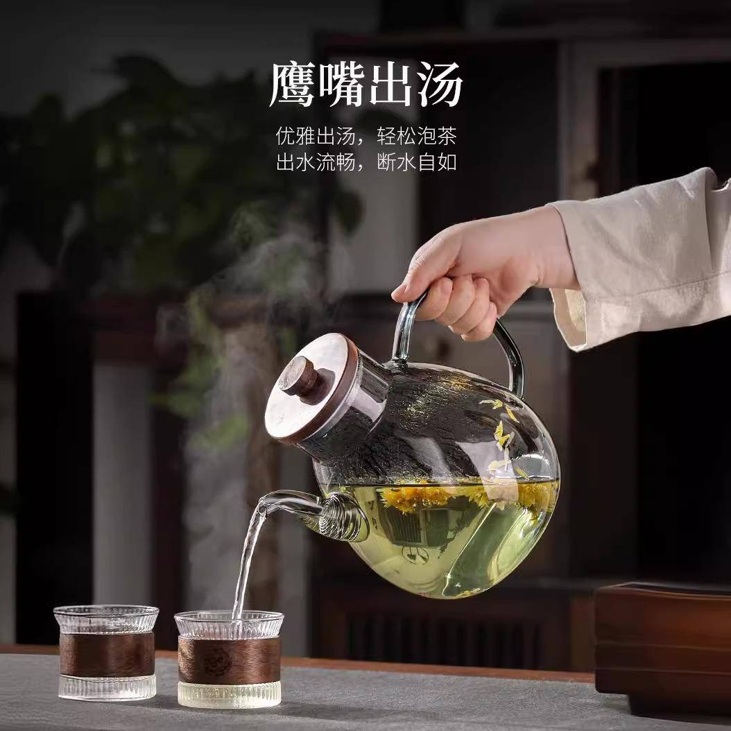 玻璃凉水壶可装热水2025新款玻璃冷水壶耐高温大容量玻璃水壶
