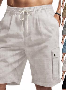 Outdoor workwear men's bamboo knot linen beach