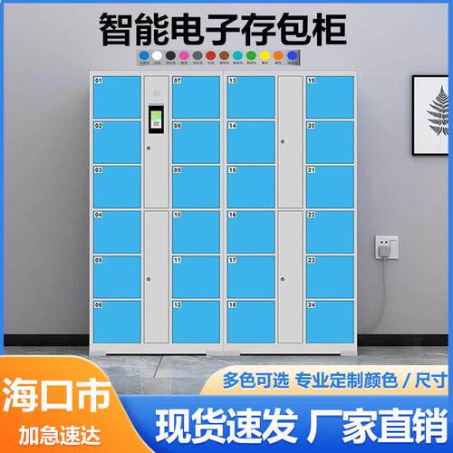 海口超市电子存包柜智能寄存柜扫码储物柜条码人脸指纹手机存放柜