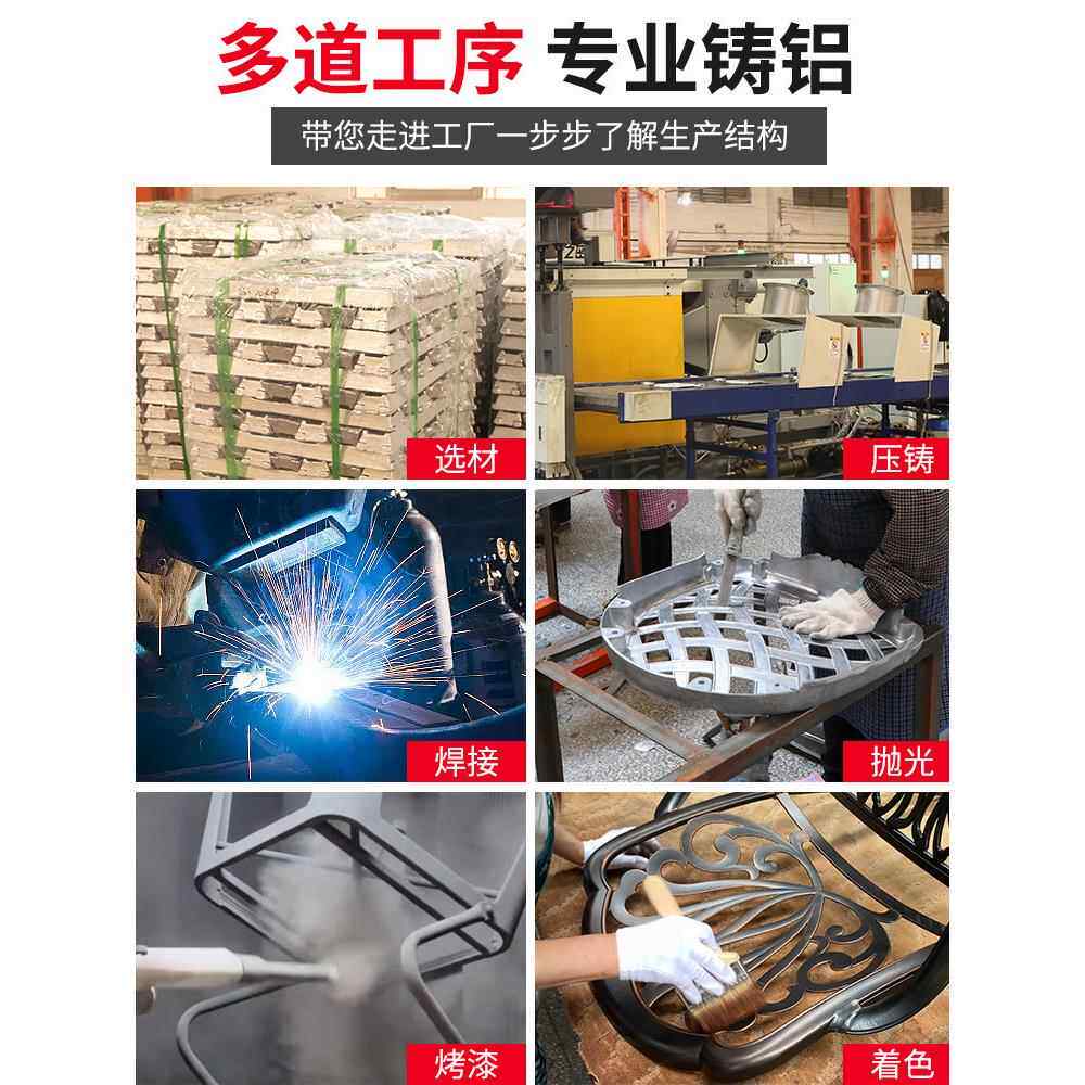 烧烤桌椅组合露天花园别墅欧式铸铝室外庭院户外电烤桌碳烤烧烤炉