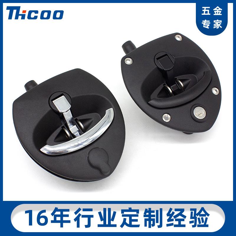 斯科工具箱锁工程塑料面板锁T型拉手锁双锁结构设备柜平面锁A7897