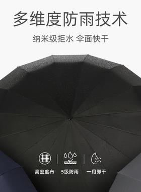 32F97SHMJ5骨全自动雨伞加固抗风德暴大号折男士女双人国叠反向晴