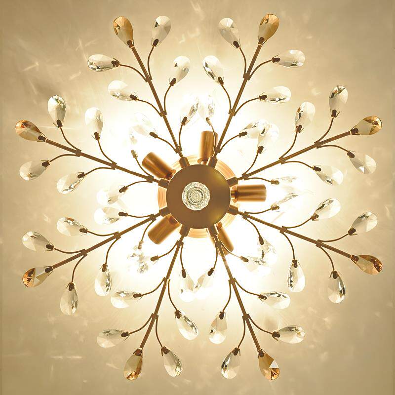 美式吸顶灯卧室水晶灯餐厅书房过道走廊玄关个性创意艺术田园灯具