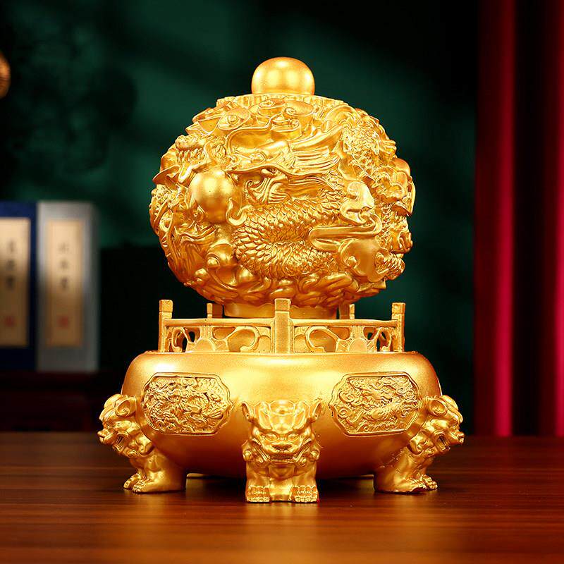 采购产品全黄铜九转干坤顶饰品,好运,办公室客厅,公司乔迁及开