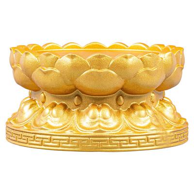 实木鎏金莲花供奉底座菩萨神像佛台防滑台承重座香炉礼佛家用摆件