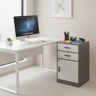 文件柜带锁小柜子办公室置物柜抽屉柜收纳柜桌下储物柜矮柜落地柜